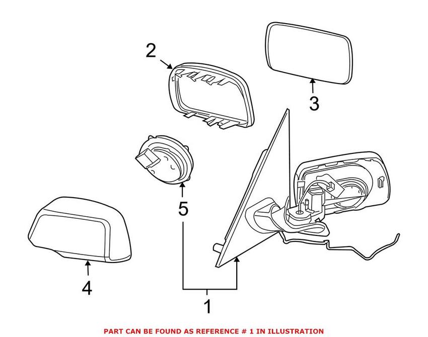 Side Mirror Housing - Passenger Side (Heated)